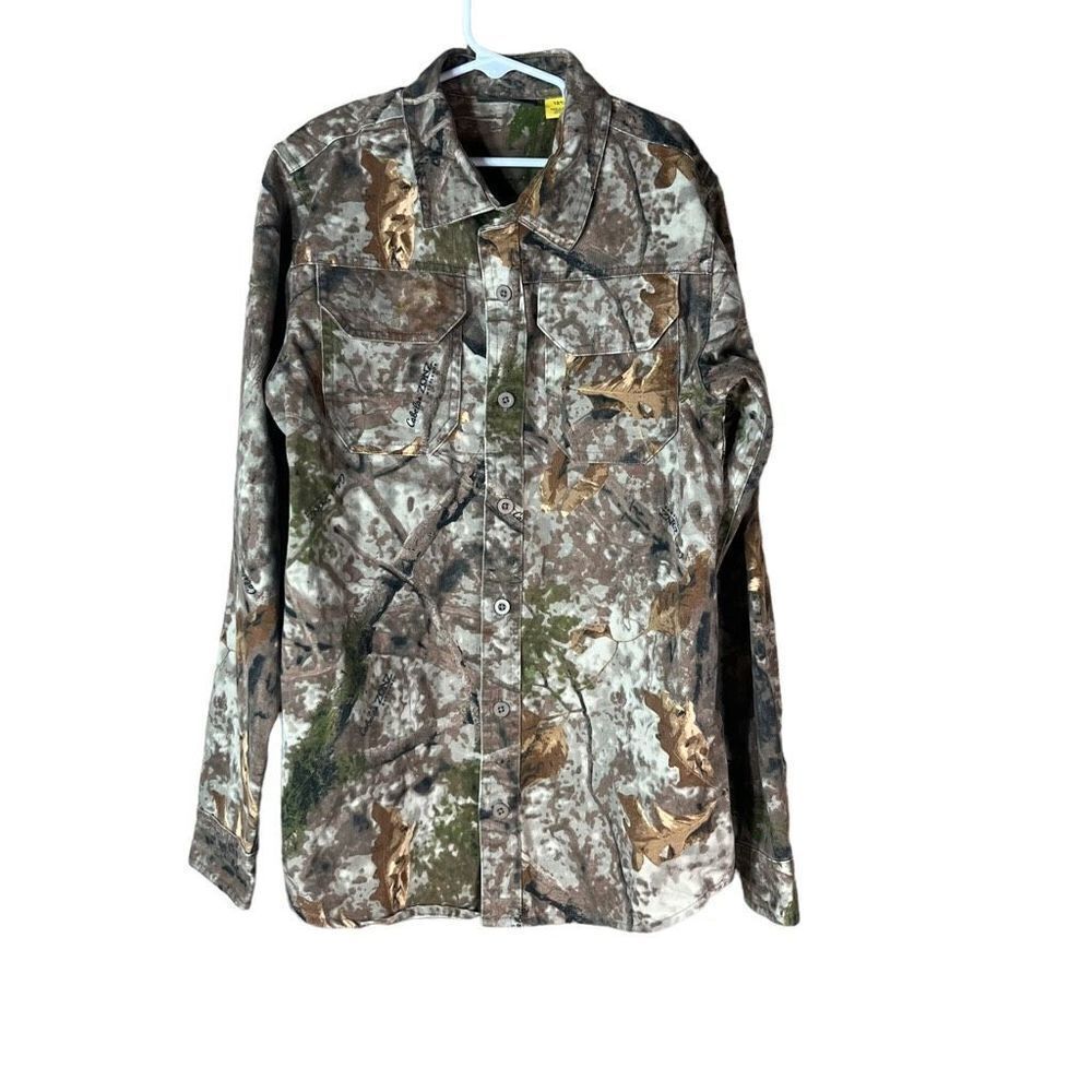Cabela’s Camouflage Boys Long Sleeve Button Down Shirt Size 12‎